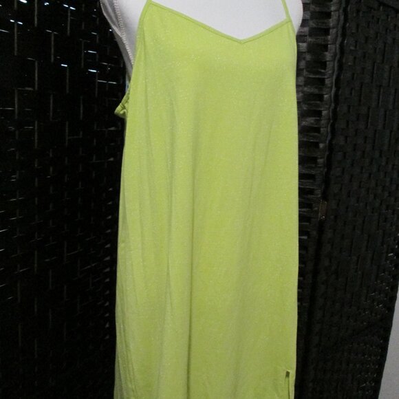 I.N.C. International Concepts 2-Pc Sparkle Robe & Chemise Set Lime Sparkle NWT - Picture 6 of 10
